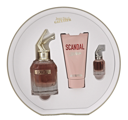 Jean Paul Gaultier SCANDAL 2.7 oz & 6 ml EDP + 2.5 oz B/Lotion. New Women's SET