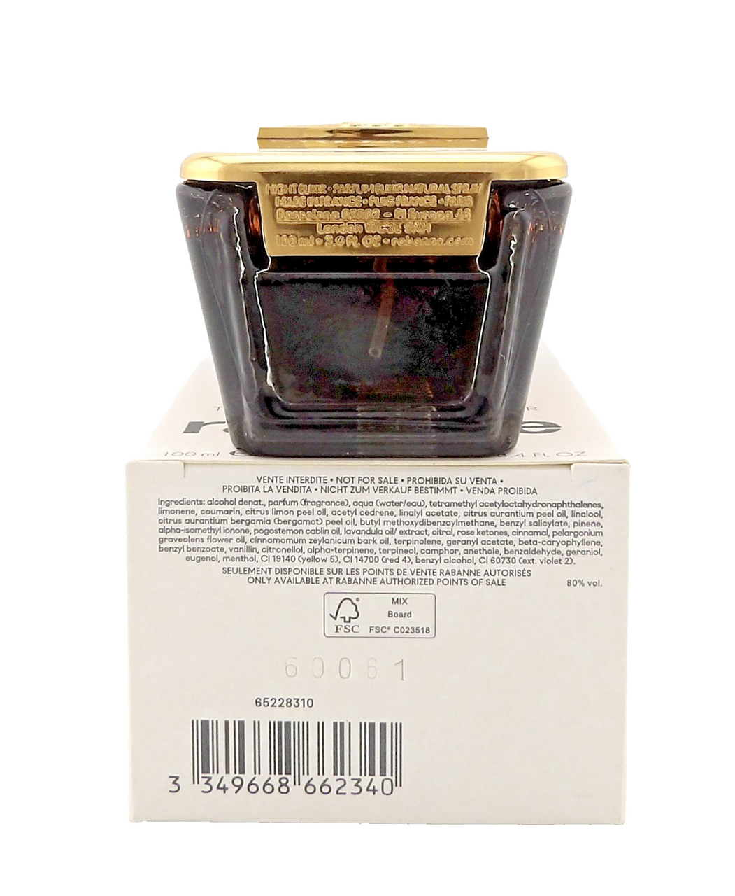 1 Million NIGHT ELIXIR by Rabanne 3.4 oz. Parfum Elixir Spray for Men New Tester