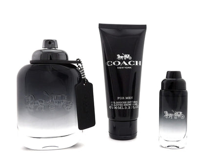 Coach New York for Men 3.3 oz.& 15 ml. EDT Spray + 3.3 oz. Shower Gel. New Set