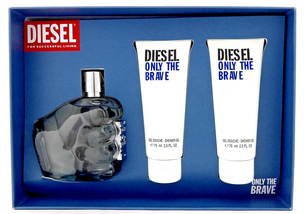 Diesel Only the Brave 4.2 oz. EDT Spray + 2 X 2.5 oz. Shower Gel New Men's SET