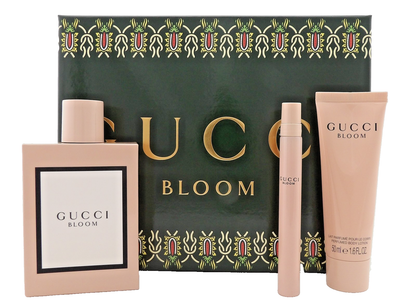 Gucci Bloom 3.3 oz EDP Spray & 10 ml EDP Spray + 1.6 oz B/Lotion New Women's Set