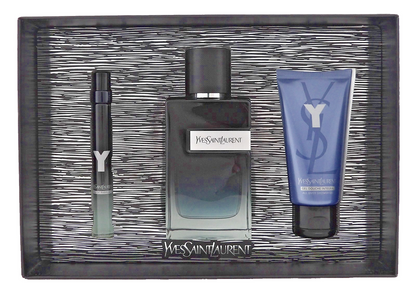 Y by Yves Saint Laurent 3.3oz & 10ml EDP Spray + 1.6oz Shower Gel. New Gift Set