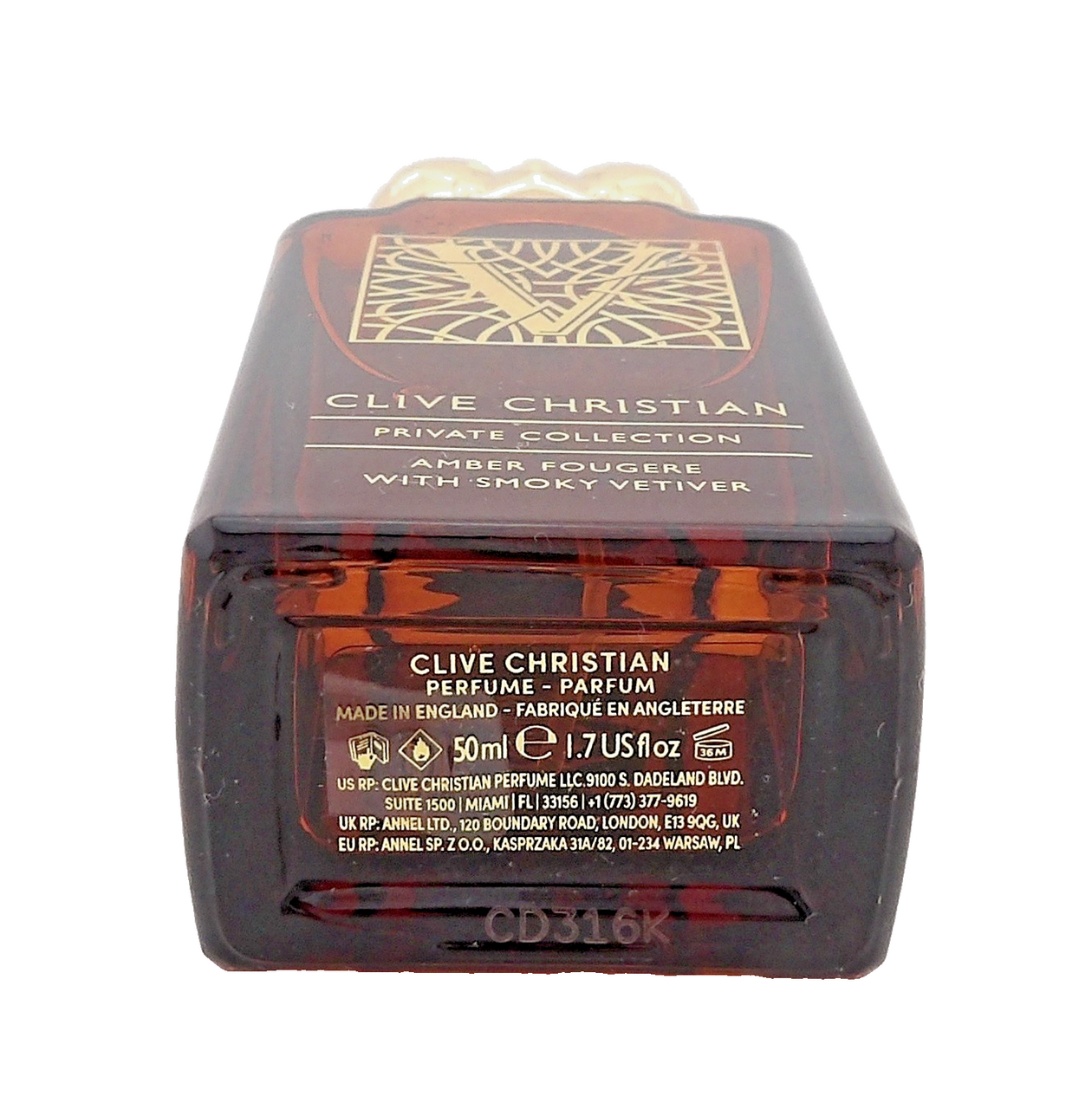 Clive Christian V Amber Fougere 1.7 oz./ 50 ml. Parfum Spray for Men. New NO Box