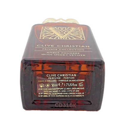 Clive Christian V Amber Fougere 1.7 oz./ 50 ml. Parfum Spray for Men. New NO Box