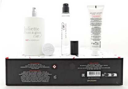 Juliette Has A Gun NOT A PERFUME 3.3oz & 0.25oz EDP Spray + 1.0oz B/Lot. New SET