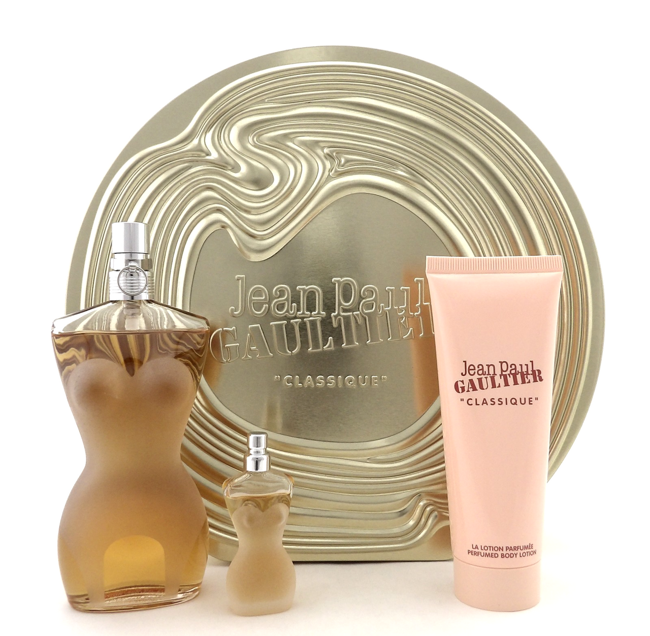 Jean Paul Gaultier CLASSIQUE 3.4 oz & 6 ml EDT + 2.5 oz B/Lotion. New Women' SET