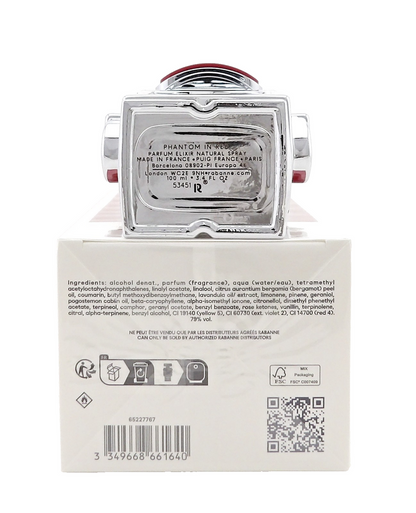 Phantom in Red by Rabanne 3.4 oz/ 100 ml Parfum Elixir Spray for Men. New in BOX