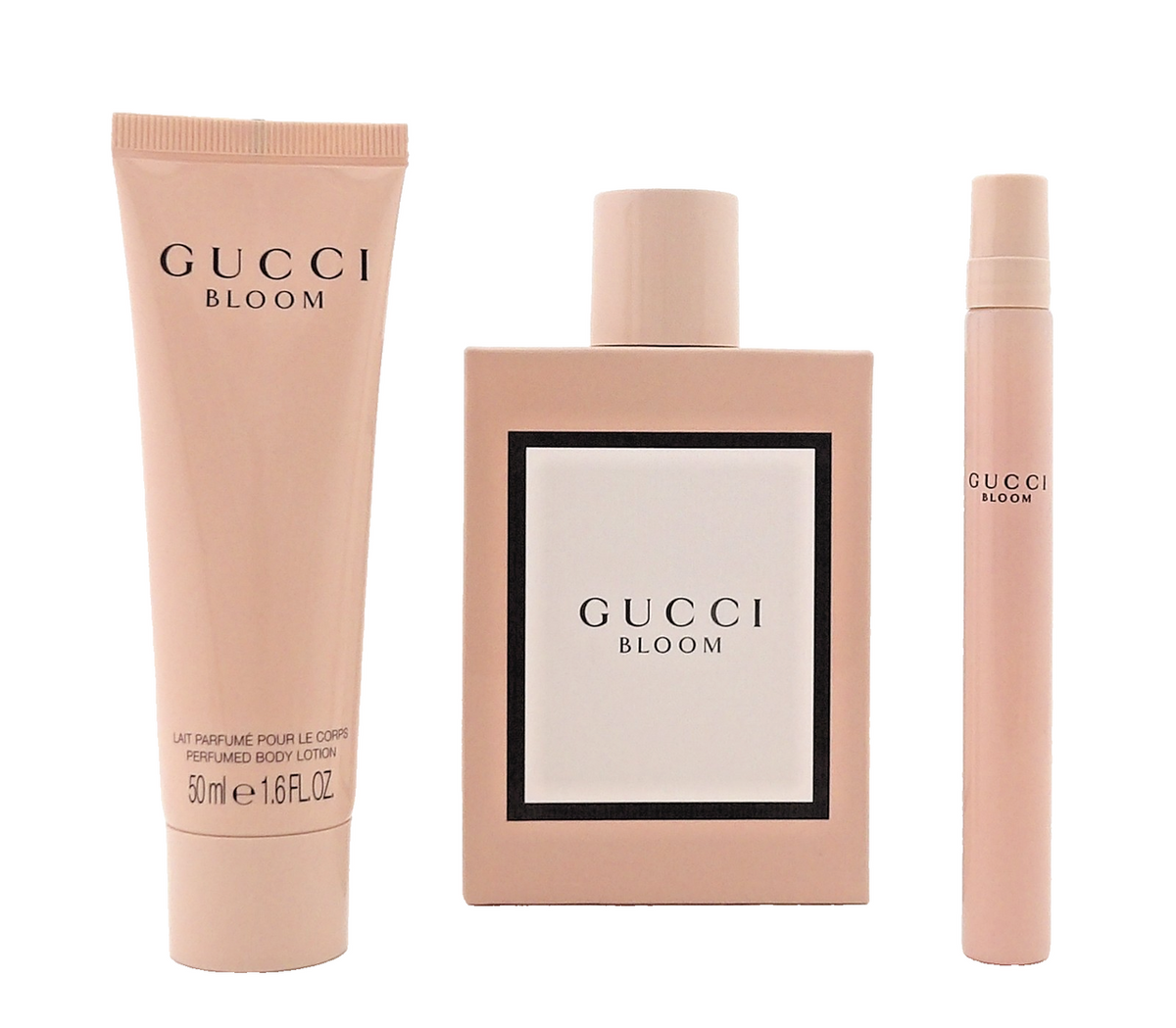 Gucci Bloom 3.3 oz EDP Spray & 10 ml EDP Spray + 1.6 oz B/Lotion New Women's Set