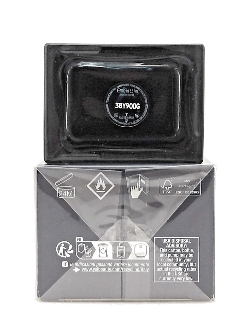 Y by Yves Saint Laurent 3.3 oz. Eau de Parfum Refillable Spray. New DAMAGED Box