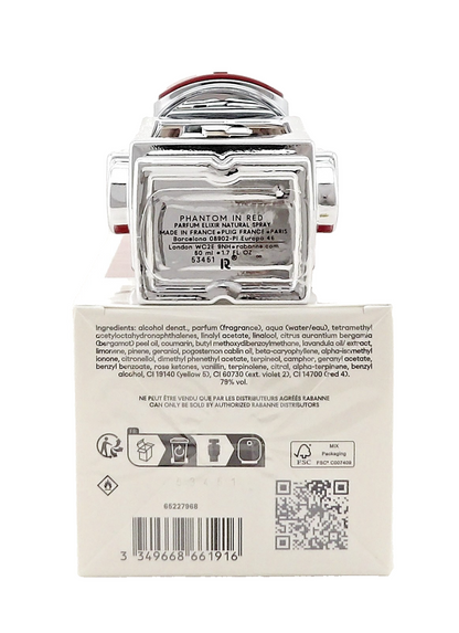 Phantom in Red by Rabanne 1.7 oz/ 50 ml Parfum Elixir Spray for Men. New in BOX