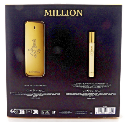 1 Million by Rabanne 3.4 oz. + 0.34 oz. Eau de Toilette Spray. New SET for Men