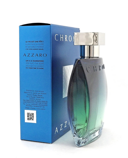 Azzaro Chrome 3.38 oz./ 100 ml. Eau de Parfum Spray for Men. New. NO Cellophane