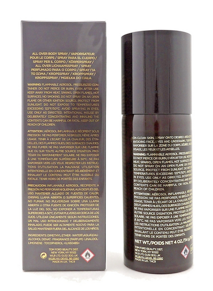 Tom Ford Tuscan Leather 4.0 oz./ 150 ml. All Over Body Spray Unisex. New in Box