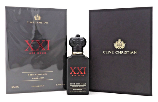 Clive Christian XXI Art Deco Blonde Amber 1.7 oz. Perfume Spray. New DAMAGED Box