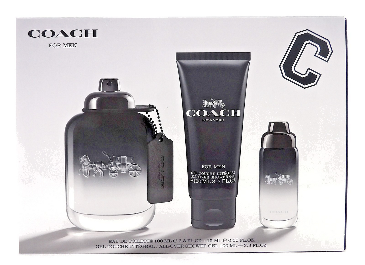 Coach New York for Men 3.3 oz.& 15 ml. EDT Spray + 3.3 oz. Shower Gel. New Set