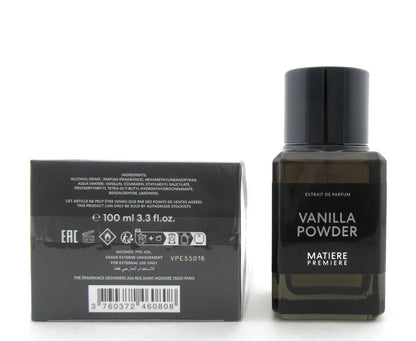 Matiere Premiere VANILLA POWDER 3.3 oz Extrait de Parfum Spray Unisex DamagedBox