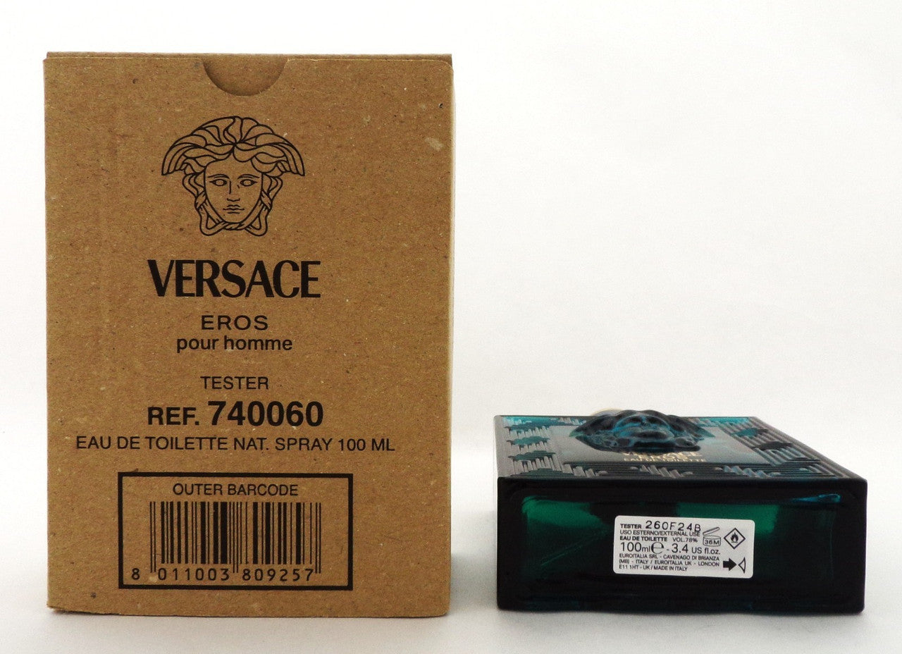 Versace EROS Pour Homme 3.4 oz. Eau de Toilette Spray for Men New TESTER