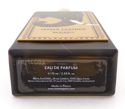 Memo Paris Indian Leather 2.53 oz Eau de Parfum Spray Unisex. New NO BOX