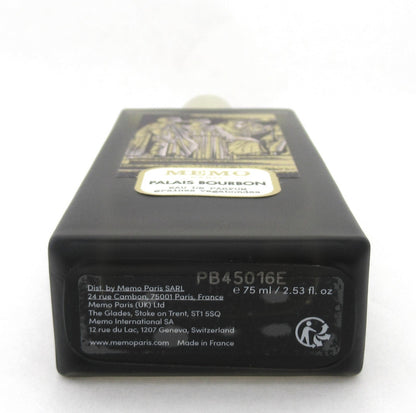 PALAIS BOURBON by Memo Paris 2.53 oz. Eau de Parfum Spray Unisex NO BOX