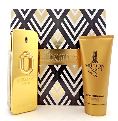 Million GOLD by Rabanne 3.4oz EDP INTENSE Spray + 3.4oz Shower Gel New Men's SET