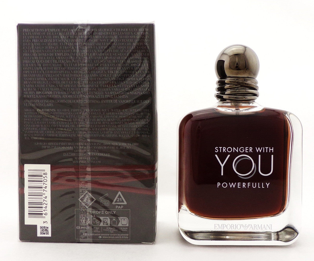 Emporio Armani Stronger With You POWERFULLY 3.3 oz. EDP Spray Men New Sealed Box