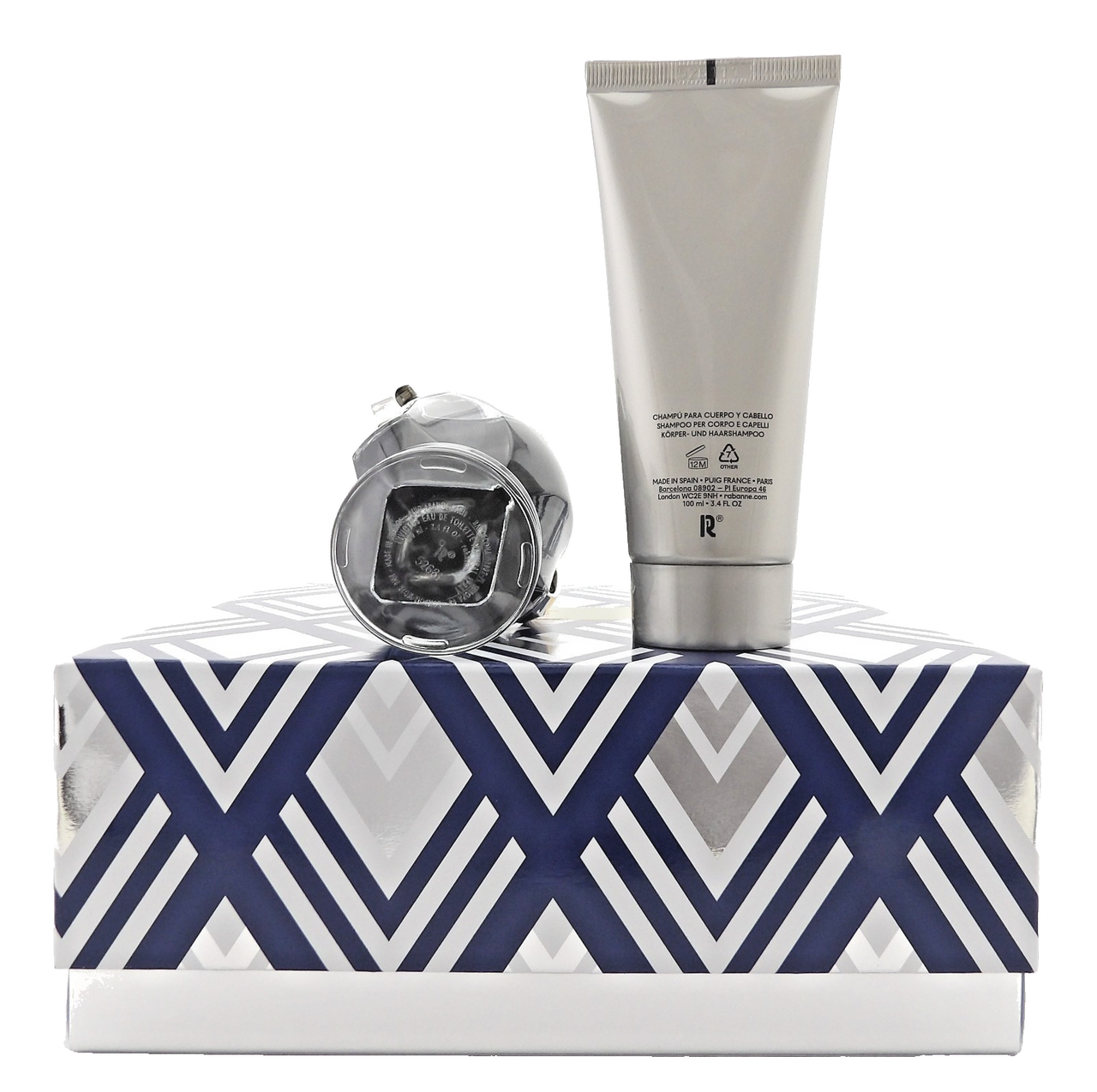 Invictus by Rabanne 3.4 oz EDT Spray + 3.4 oz All Over Shampoo. New SET for Men