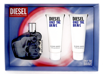 Diesel Only the Brave 4.2 oz. EDT Spray + 2 X 2.5 oz. Shower Gel. New Men's SET