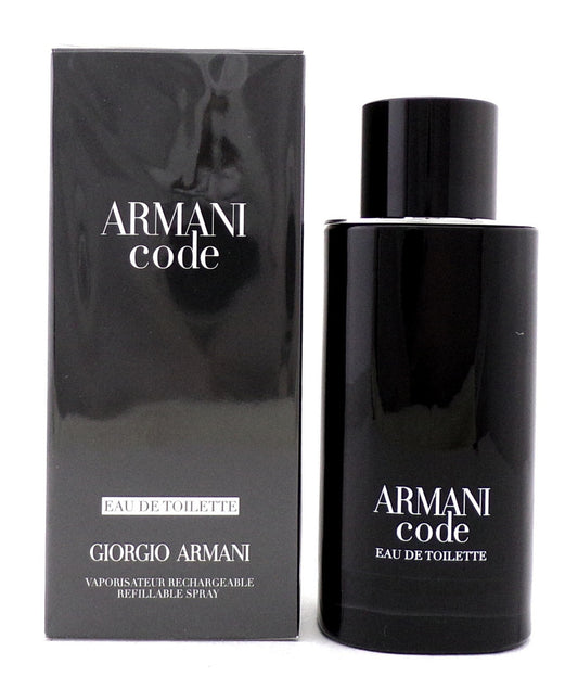 Armani Code by Giorgio Armani 4.2oz EDT REFILLABLE Spray for Men New Damaged Box