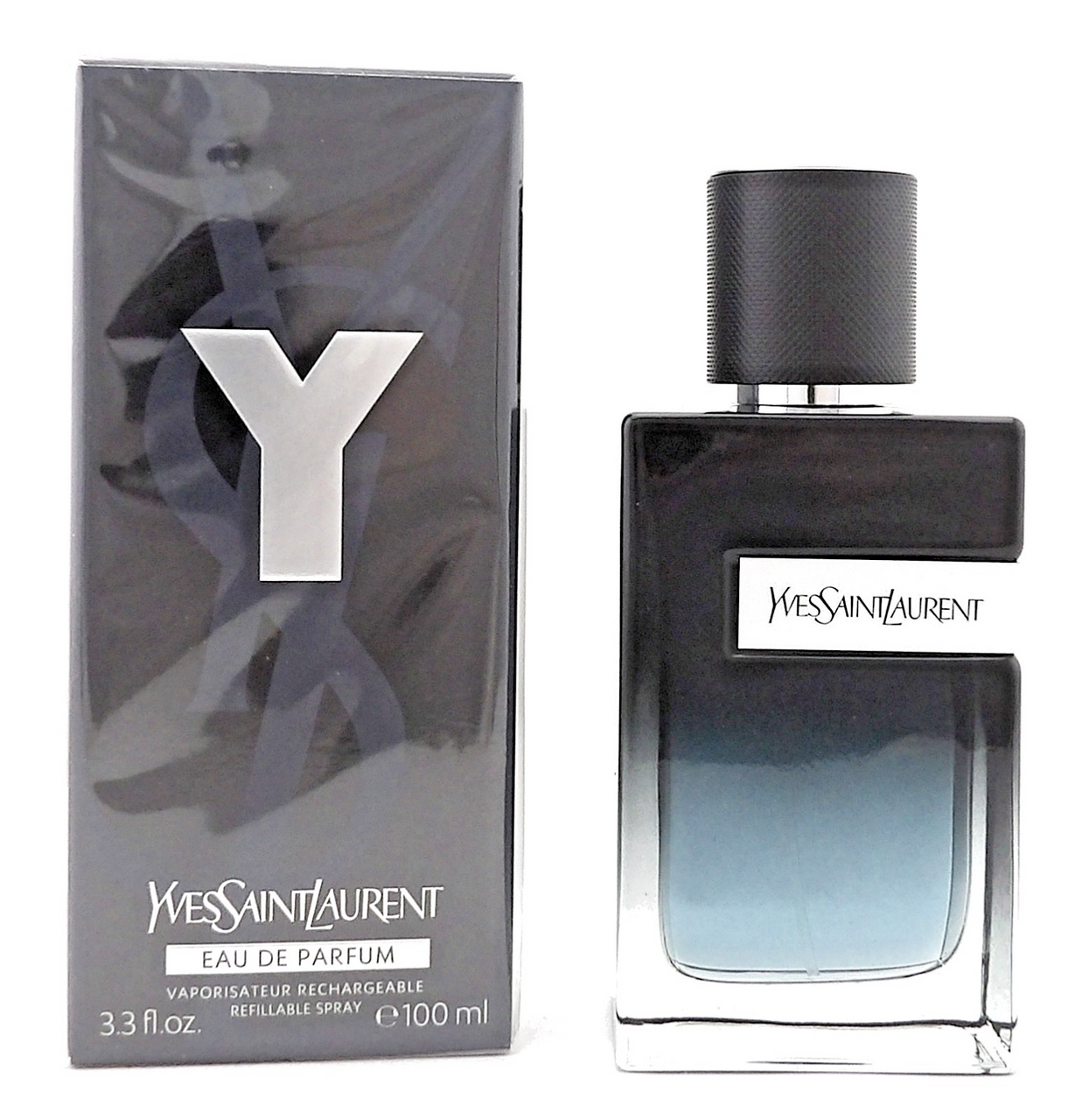 Y by Yves Saint Laurent 3.3 oz. Eau de Parfum Refillable Spray. New DAMAGED Box