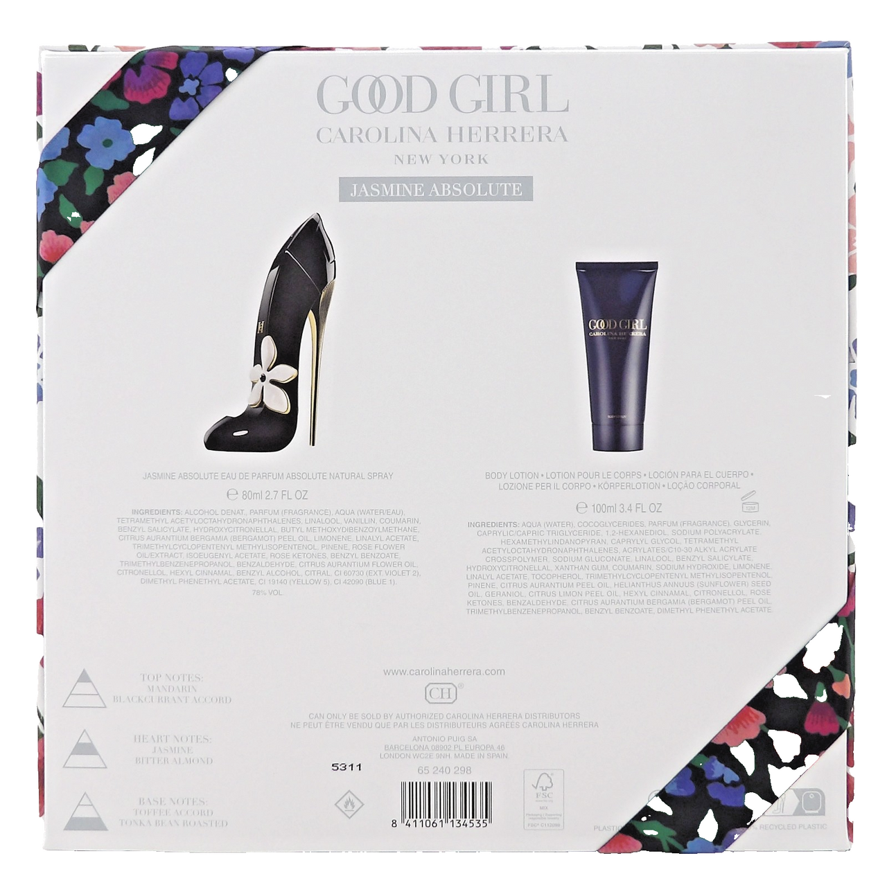 Good Girl JASMINE ABSOLUTE by Carolina Herrera 2.7oz EDP +3.4oz B/Lotion New SET