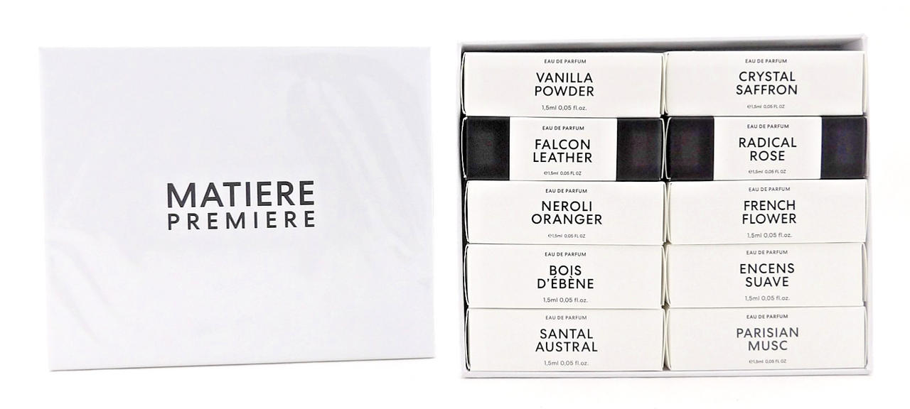 Matiere Premiere Discovery Perfume Sample Set 10 x 0.05oz/1.5ml Spray New in Box