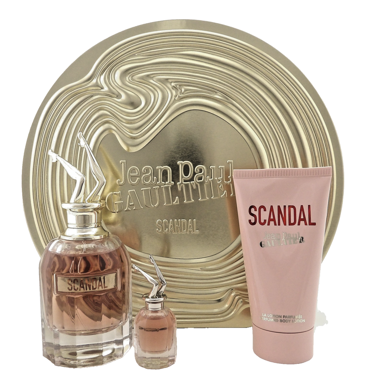 Jean Paul Gaultier SCANDAL 2.7 oz & 6 ml EDP + 2.5 oz B/Lotion. New Women's SET