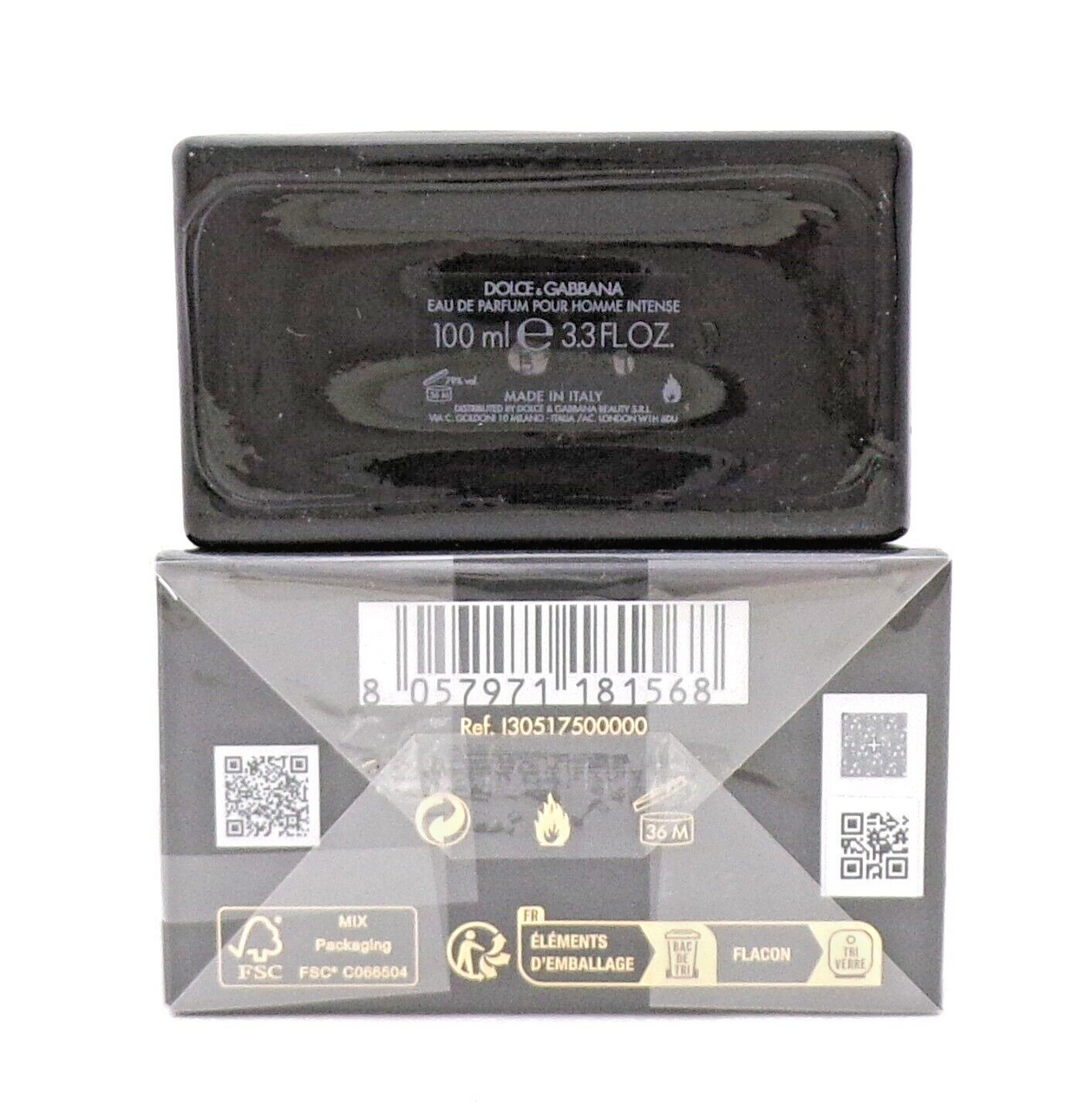 Dolce & Gabbana the One 3.3 oz Eau de Parfum INTENSE Spray for Men New Dmg Cello