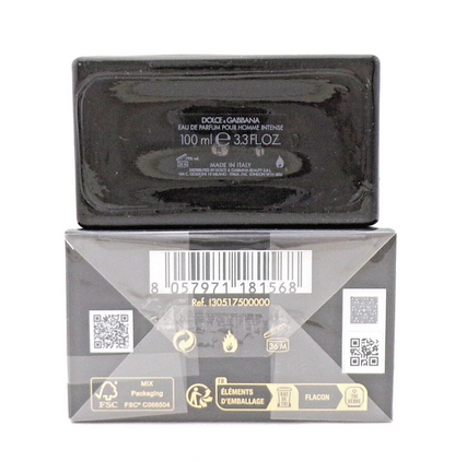 Dolce & Gabbana the One 3.3 oz Eau de Parfum INTENSE Spray for Men New Dmg Cello