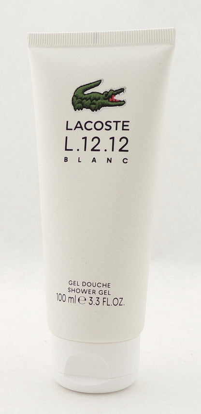 Lacoste L.12.12 BLANC 3.3 oz. Shower Gel for Men. New Damaged Box