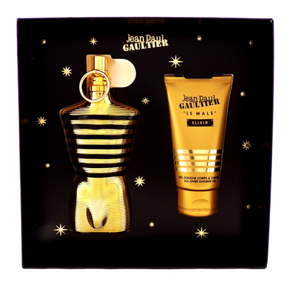 Jean Paul Gaultier Le Male Elixir 4.2oz PARFUM Spray+2.5oz Sh/Gel.Men's NEW SET
