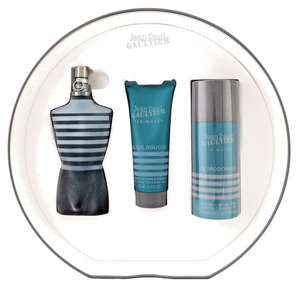 Jean Paul Gaultier LE MALE 4.2 EDT Spray+ 2.5 S/Gel+ 5.1 Deo Spray New Men's Set