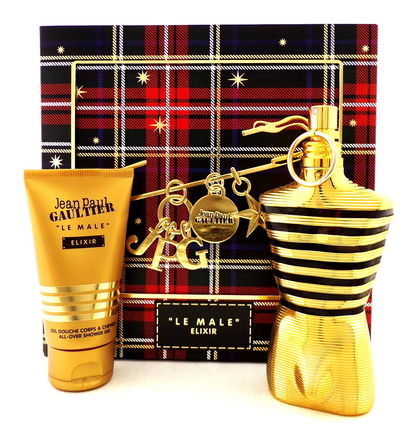 Jean Paul Gaultier Le Male Elixir 4.2oz PARFUM Spray+2.5oz Sh/Gel.Men's NEW SET