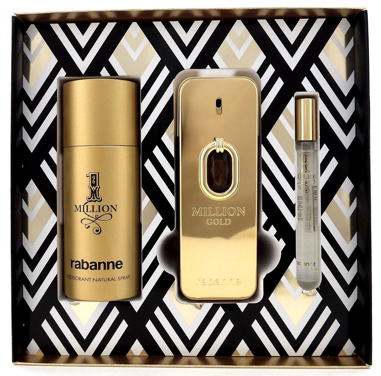 Million GOLD Elixir by Rabanne 3.4oz Parfum INTENSE+10ml EDT& 5.1oz Deo. New SET