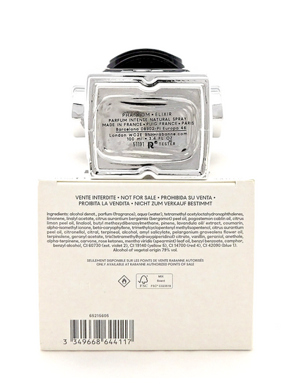 Phantom ELIXIR by Rabanne 3.4 oz/ 100 ml Parfum Intense Spray for Men New Tester
