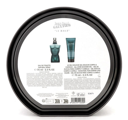 Jean Paul Gaultier LE MALE 2.5 oz. EDT Spray + 2.5 oz. Shower Gel. New Men's SET