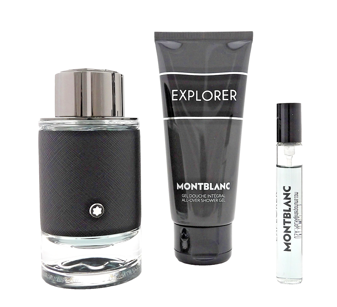 Mont Blanc Explorer 3.3 oz & 7.5 ml EDP Spray +3.3 oz Shower Gel. New Men's SET