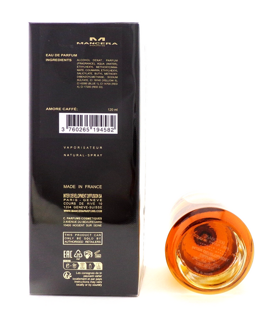 AMORE CAFFE by Mancera 4.0 oz./120 ml. Eau de Parfum Spray Unisex Brand New