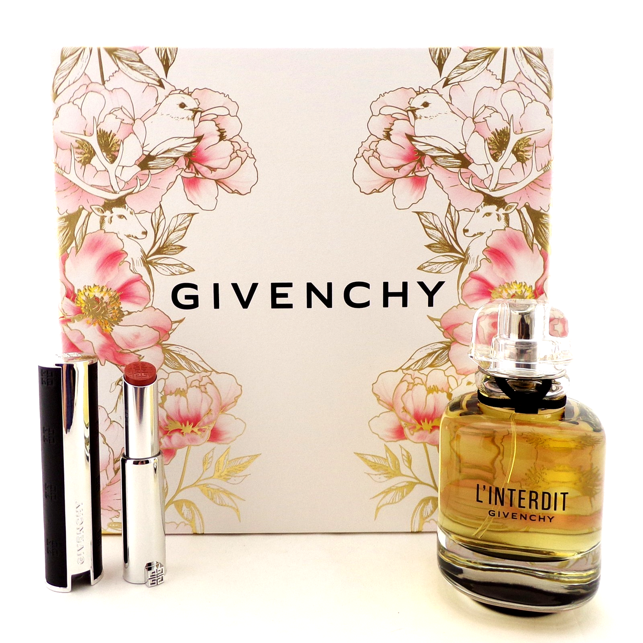 L'Interdit Givenchy 2.7 oz. EDP  Spray+ 0.09 oz Lipstick New Set for Women