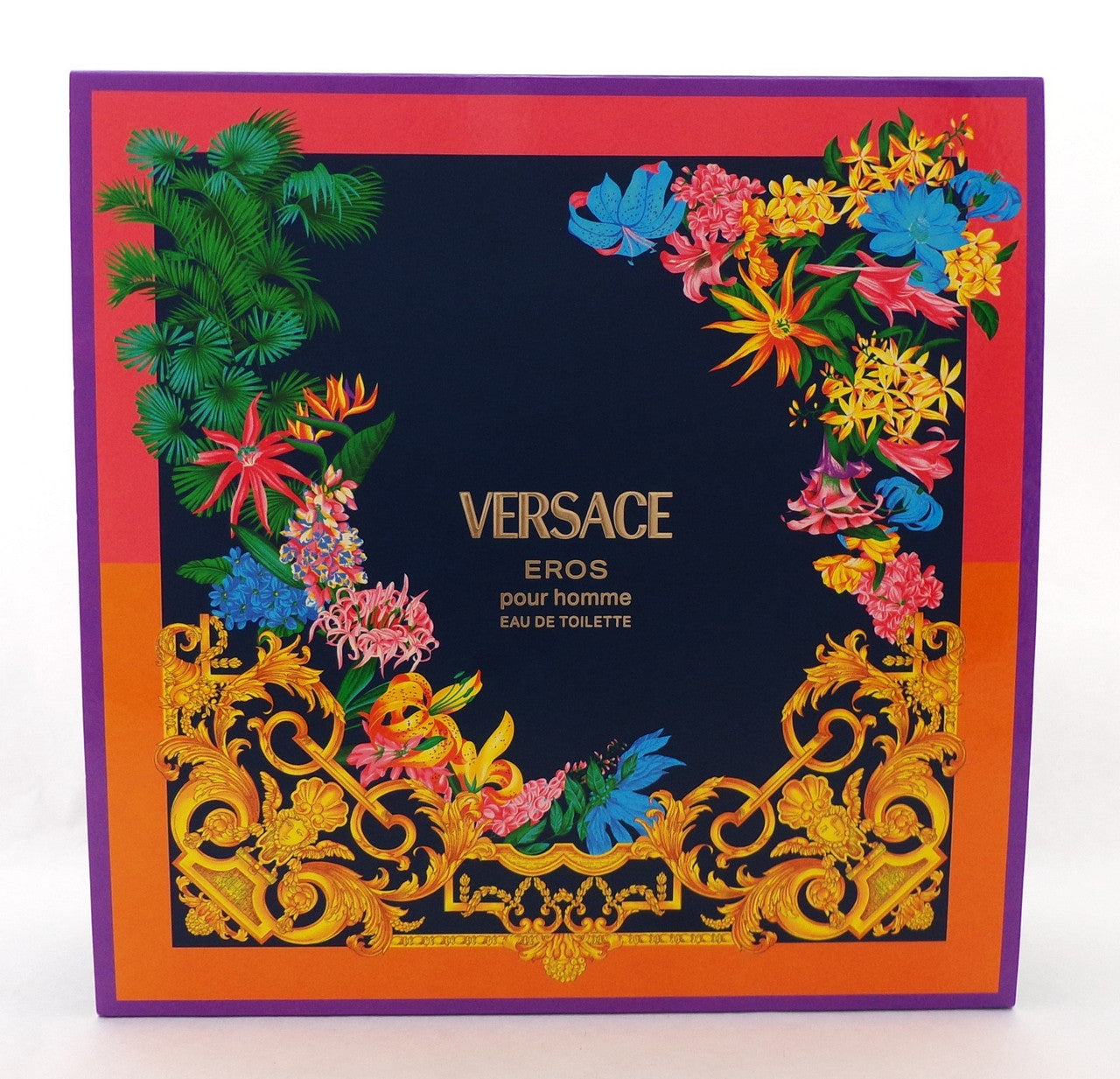 Versace EROS  Pour Homme 3 pcs Set 3.4 oz EDT Spray + 0.17 oz EDT Mini + 5.0 S/G