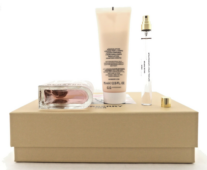 Burberry HER by Burberry 3.3oz & 10ml Eau de Parfum Spray+2.5oz B/Lotion New Set