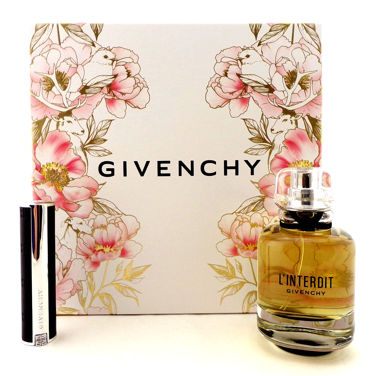L'Interdit Givenchy 2.7 oz. EDP  Spray+ 0.09 oz Lipstick New Set for Women