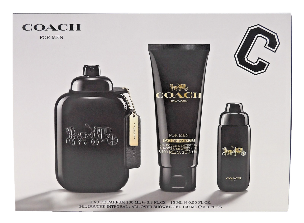 Coach New York for Men 3.3 oz. &  15 ml. EDP Spray + 3.3 oz. Shower Gel. New Set