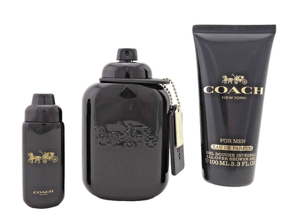 Coach New York for Men 3.3 oz. &  15 ml. EDP Spray + 3.3 oz. Shower Gel. New Set
