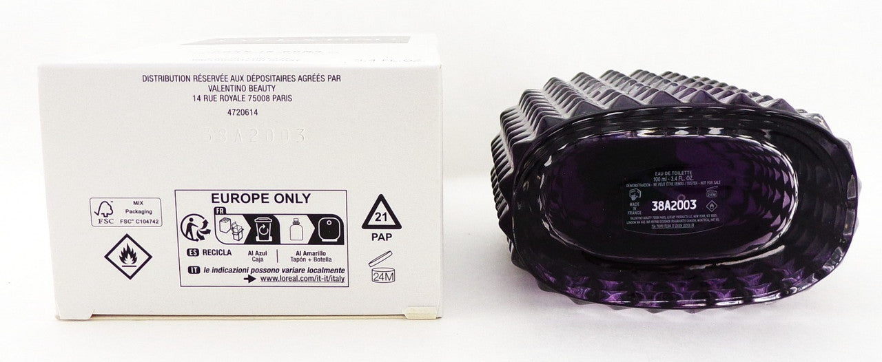 Valentino Uomo Born In Roma PURPLE MELANCHOLIA 3.4 oz. EDT Spray for Men TESTER